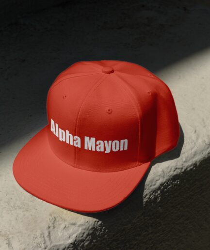 Alpha Mayon Fitted Hat - (Red)