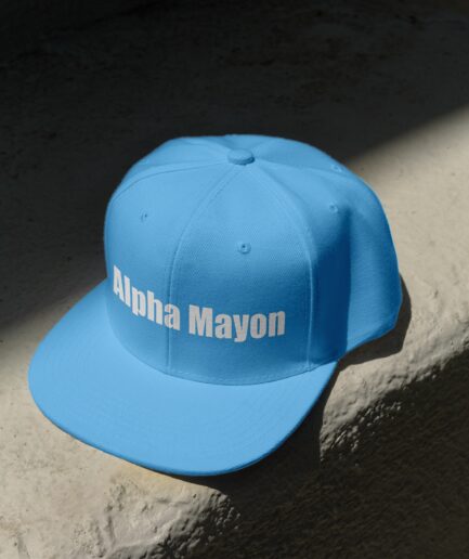 Alpha Mayon Fitted Hat - (Light Blue)